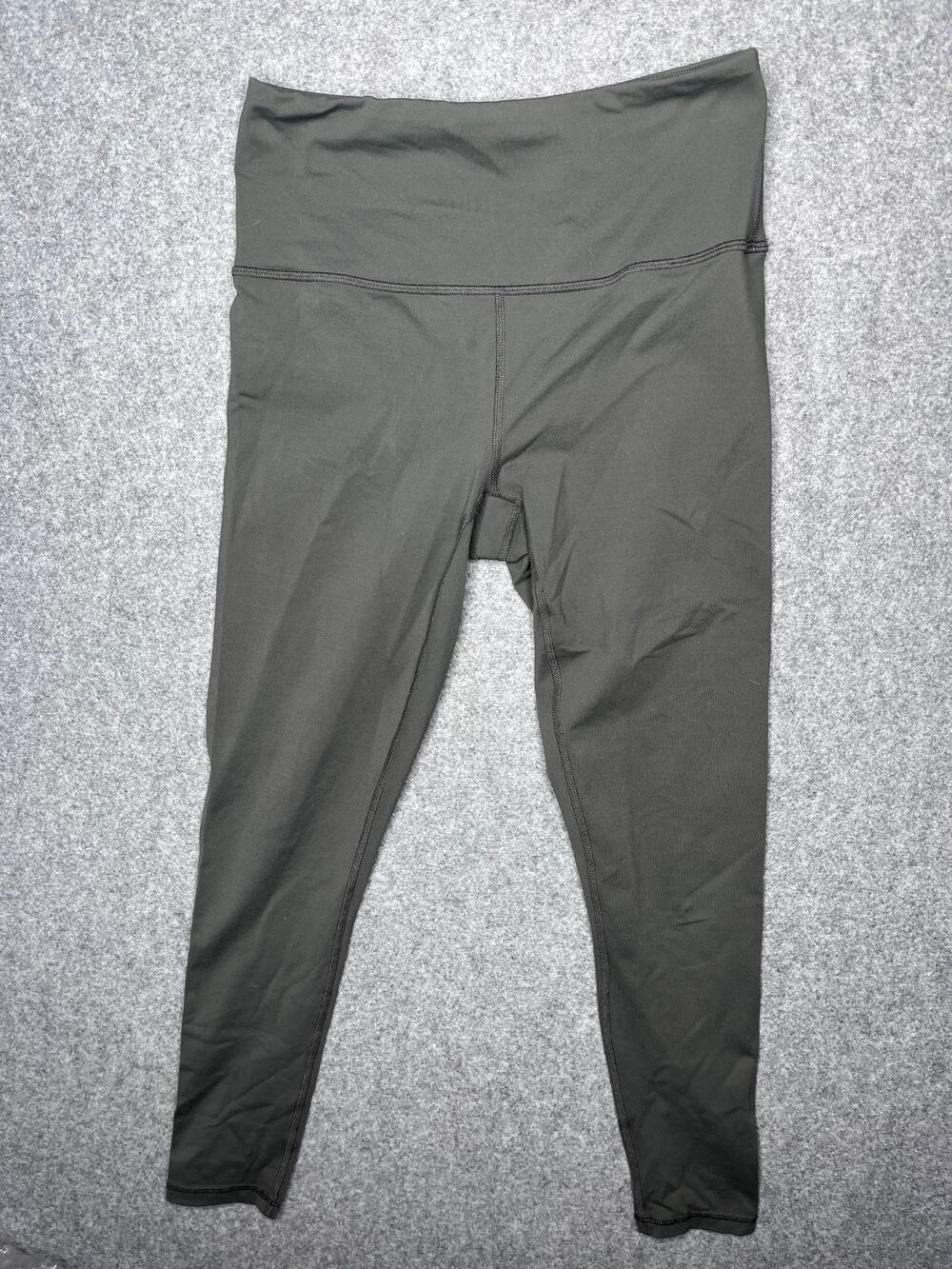 prAna Olive Green Gray High Waisted Activewear Leggings Small